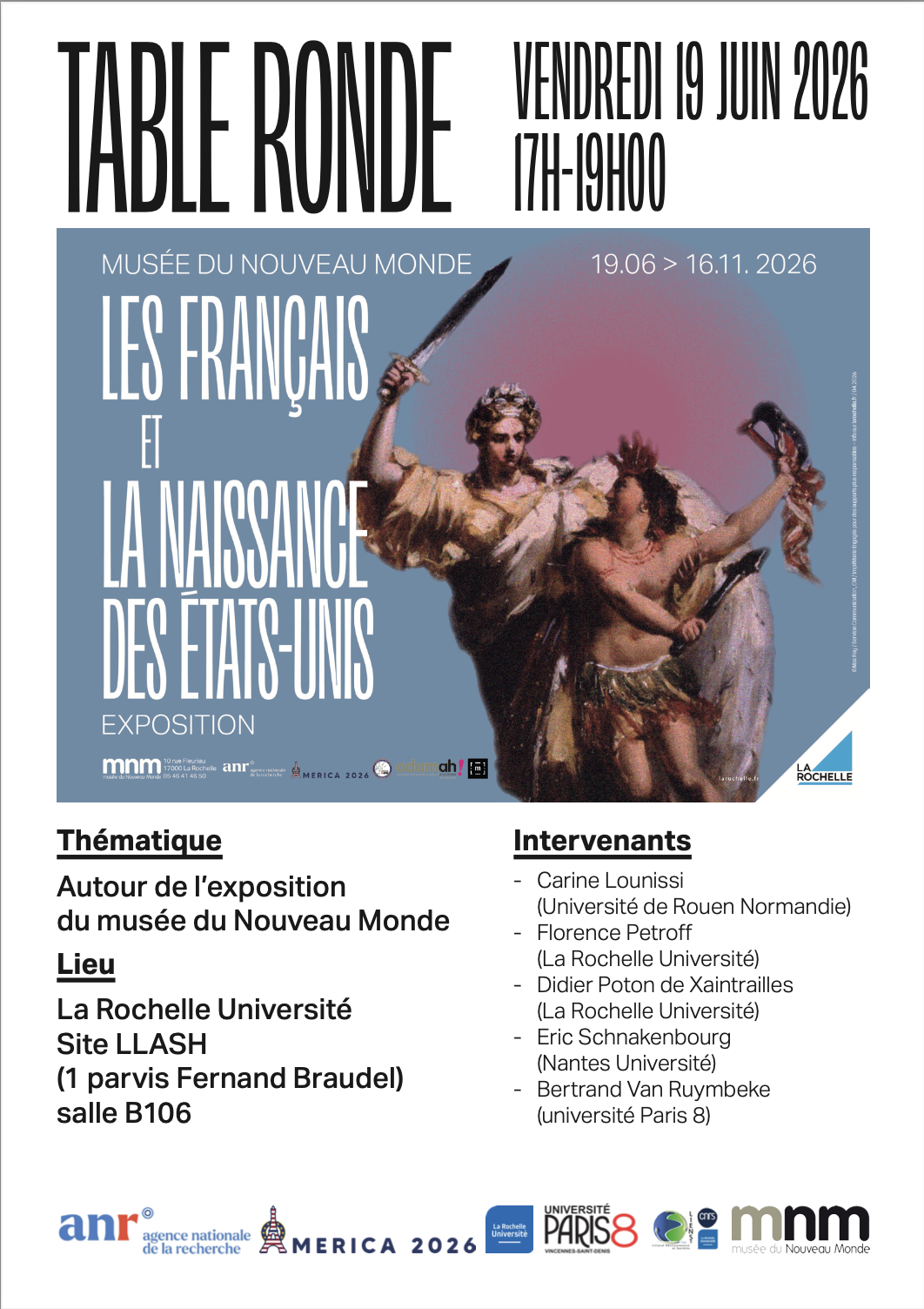 TABLE RONDE – Les Français et la naissance des États-Unis